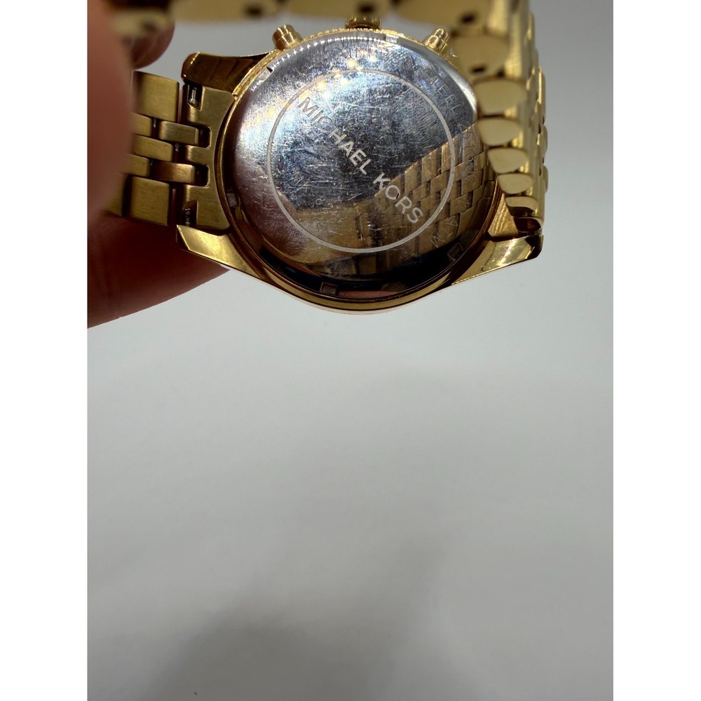 Michael Kors Lexington Chronograph MK8286 Men's Gold-Tone Stainless Steel Watch - Picture 4 of 9